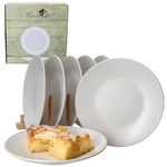 6er Set Dessertteller 21cm White Biata Steingut_Bild_1