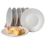 6er Set Dessertteller 21cm White Biata Steingut_Bild_2