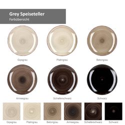 24327180-HIT-Grey-Speiseteller-Farbuebersicht-2024.jpg 18tlg Teller-Set Grey für 6 Personen_Bild_2