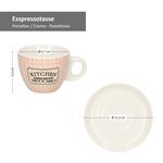 2er Set Espressotassen + Untertassen 80ml Creme/Pastellrose Retro Kitchen - Ritzenhoff 65770_Bild_4