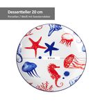 4er Set Dessert- Kuchenteller 20cm Seestern Seaside - Ritzenhoff 270129_Bild_4