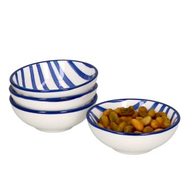 4er Set Schale flach 8cm Streifen Seaside - Ritzenhoff 270273_Bild_1