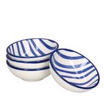 4er Set Schale flach 8cm Streifen Seaside - Ritzenhoff 270273_Bild_2