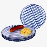 4er Set Speiseteller 27cm Streifen Seaside - Ritzenhoff 270228_Bild_1