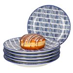 6er Set Dessert- Kuchenteller Jail Blau Weiß - 89986_Bild_1