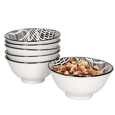 6er Set Müslischale Jail Schwarz Weiß - 89991_Bild_1