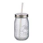 5tlg Set Vivalto Lima Karaffe + 4x Glas mit Deckel und Strohhalm_Bild_3