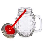 2er Set Vivalto Sole Henkelbecher mit Strohhalm Rot 485ml_Bild_2