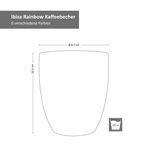 6er Set Kaffeebecher ohne Henkel Ibiza Rainbow Summer - 24326548_Bild_5