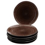 6er Set Dessert- Kuchenteller Samos Reactive Glaze Braun - 24327306_Bild_2