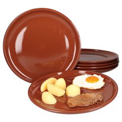 99529-Arte-Regal-Teller-Platte-29cm-6er-Set-Deko-NEU.jpg 6er Set Tonteller Platte 29cm - 99529_Bild_1