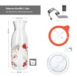 Palermo Karaffe 1 Liter + Weck-Glasdeckel + Einkochring + Klammern - 806076_Bild_7