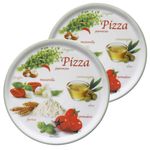 2er Set Pizzateller Napoli Pizzafoods grün 33cm - 04018#ZP1_Bild_2