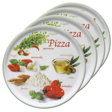 4er Set Pizzateller Napoli Pizzafoods grün 33cm - 04018#ZP1_Bild_2
