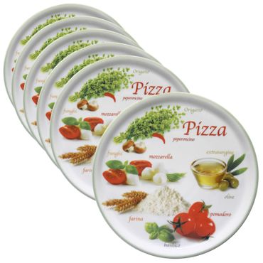 6er Set Pizzateller Napoli Pizzafoods grün 33cm - 04018#ZP1_Bild_2