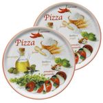 2er Set Pizzateller Napoli Pizzafoods rot 33cm - 04018#ZP2_Bild_2