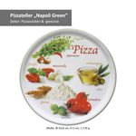 2er Set Pizzateller Napoli Pizzafoods grün + rot 33cm - 04018#ZP1 + 04018#ZP2_Bild_2