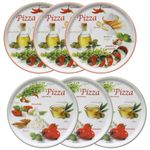 6er Set Pizzateller Napoli Pizzafoods grün + rot 33cm - 04018#ZP1 + 04018#ZP2_Bild_3
