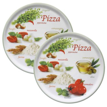 2er Set Pizzateller Napoli Pizzafoods grün 31cm - 04019#ZP1_Bild_1