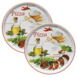 2er Set Pizzateller Napoli Pizzafoods rot 31cm - 04019#ZP2_Bild_1