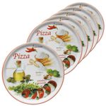 6er Set Pizzateller Napoli Pizzafoods rot 31cm - 04019#ZP2_Bild_1