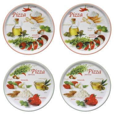 4er Set Pizzateller Napoli Pizzafoods grün + rot 31cm - 04019#ZP2 + 04019#ZP1_Bild_5