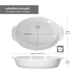 2er Set Arte Regal Auflaufform Nr. 01 weiß oval mit Henkel groß - 03845_Bild_6