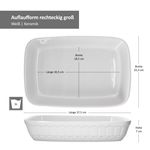 Arte Regal Auflaufform Nr. 04 weiß rechteckig ohne Henkel groß - 03845_Bild_6