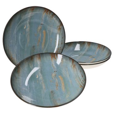 4er Set Suppenteller Bonna Madera Mint Bloom 25cm - MDRMTBLM25CK_Bild_1