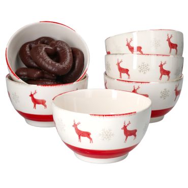 6er Set Gebäckschale Rentier Unik Ø14cm - 23105793_Bild_1