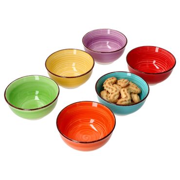 6er Set Snack-/Dipschale Uni bunt 12cm - 24326734_Bild_1