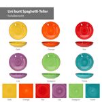 6er Set Spaghettiteller Uni bunt - 24326746_Bild_3