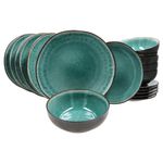 18tlg. Tellerset Reactive Glaze Green - Leros - Bluegreen - 24327324_Bild_1