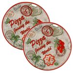 2er Set Pizzateller Charme Red - Rom rot - 31cm - 04019#ZCHAR_Bild_1
