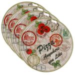 4er Set Pizzateller Charme Green - Moskau grün - 31cm - 04019#ZCHAV_Bild_5