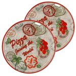 2er Set Pizzateller Charme Red - Rom rot - 33cm - 04018#ZCHAR_Bild_5