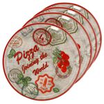 4er Set Pizzateller Charme Red - Rom rot - 33cm - 04018#ZCHAR_Bild_5