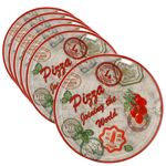 6er Set Pizzateller Charme Red - Rom rot - 33cm - 04018#ZCHAR_Bild_5