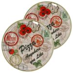 2er Set Pizzateller Charme Green - Moskau grün - 33cm - 04018#ZCHAV_Bild_5