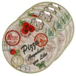 4er Set Pizzateller Charme Green - Moskau grün - 33cm - 04018#ZCHAV_Bild_5