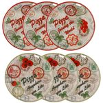 6er Set Pizzateller Charme Red + Charme grün - Rom rot + Moskau grün - 33cm - 04018#ZCHAR + 04018#ZCHAV_Bild_6