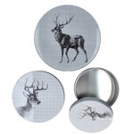 B. F. 3tlg Set Fredi Luis Gebäckdose mit Rentier Grau aus Metall - 2012429_Bild_3