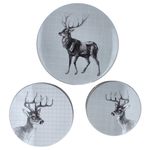 B. F. 3tlg Set Fredi Luis Gebäckdose mit Rentier Grau aus Metall - 2012429_Bild_4