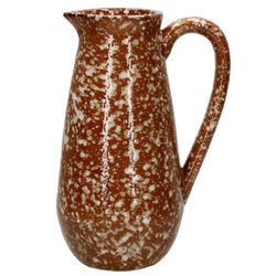 01-2015292-Boltze-Krug-Zandra-braun-frontal-01.jpg B. F. Krug Zandra braun mit weißen Punkten aus Porzellan - 2015292_Bild_1