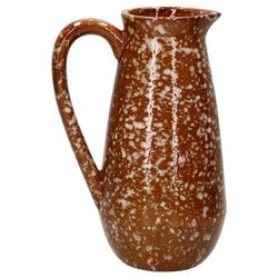 04-2015292-Boltze-Krug-Zandra-braun-frontal-03.jpg B. F. Krug Zandra braun mit weißen Punkten aus Porzellan - 2015292_Bild_4