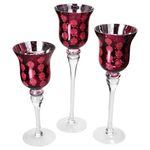 B. F. 3tlg Set Windlicht Manou Rot dunkel - 1015760_Bild_1