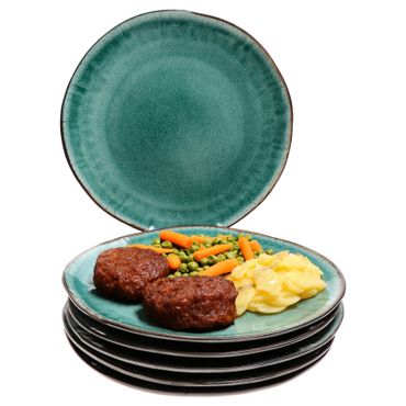 6er Set Speiseteller Reactive Glaze Green -  Leros - Bluegreen _Bild_1