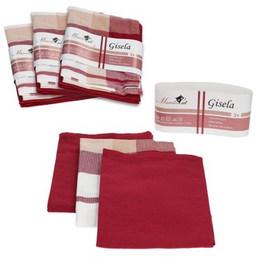 12er Set Gisela Rot Geschirrtücher_Bild_1