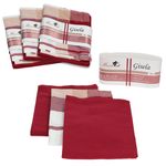 12er Set Gisela Rot Geschirrtücher_Bild_1