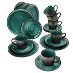 18tlg. Kaffeeservice Leros reactive glaze bluegreen - 24328350_Bild_2